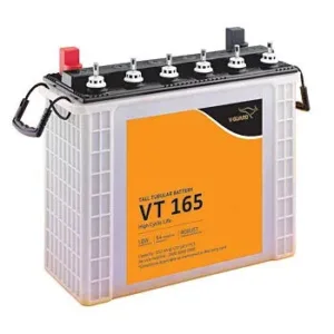 V-Guard VT165 152AH Tall Tubular Inverter Battery ( Multicolour )