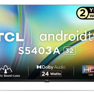 TCL S Series 83 cm (32 inch) HD Ready LED Smart Android TV with HDR 10 Support, Black