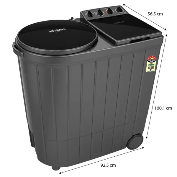 Whirlpool 10.5 Kg Ace XL Semi-Automatic Top Loading Washing Machine (Ace XL 10.5, Grey, In-Built Heater, 3D Scrub Technology) - Image 13