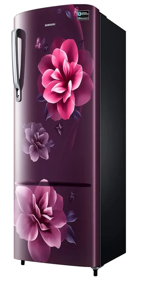 Samsung 223L 3 Star Inverter Direct-Cool Single Door Refrigerator Appliance (RR24C2723CR/NL,Camellia Purple) 2023 Model - Image 3