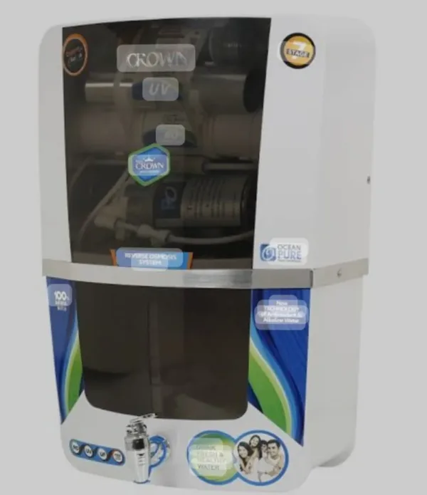 Super aqua ROYAL AQUA CROWN RO UV UF 10L RO+UV+UF+TDS Water Purifier White)