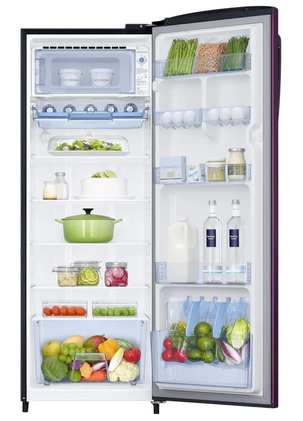 Samsung 223L 3 Star Inverter Direct-Cool Single Door Refrigerator Appliance (RR24C2723CR/NL,Camellia Purple) 2023 Model - Image 9