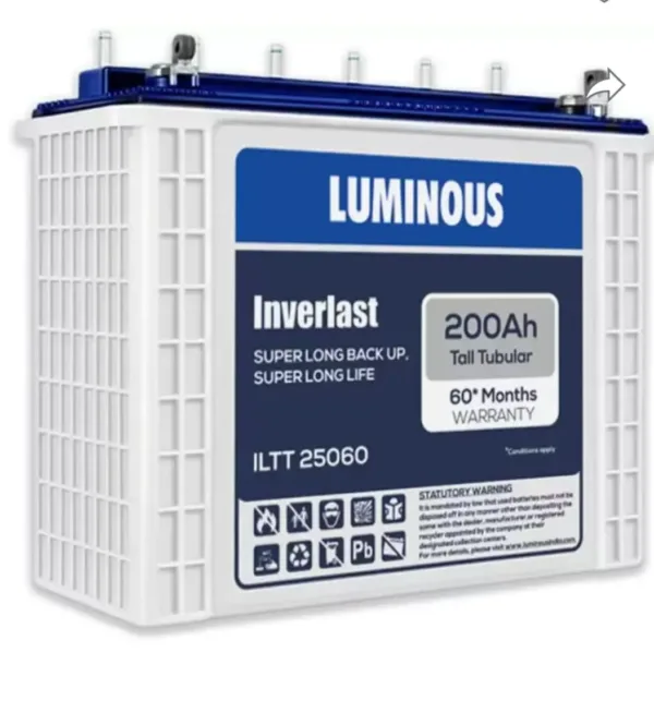 LUMINOUS ILTT 25060 Tubular Inverter Battery (200Ah)