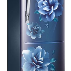 Samsung 183 L, 3 Star, Digital Inverter, Direct-Cool Single Door Refrigerator (RR20C2823CU/NL, Camellia Blue, Base Stand Drawer, 2024 Model)