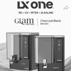 Lxone glam 10 liter tank, ro+uv+mtds+alkaline water purifier black/silver