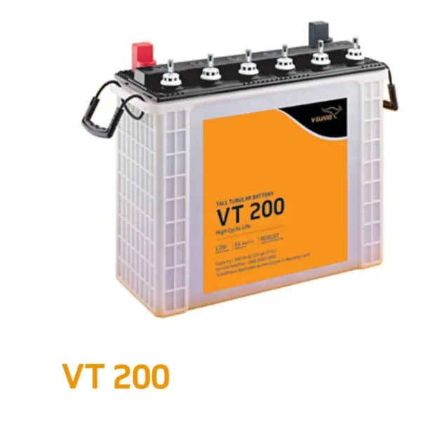 V-Guard VT200 200AH Tall Tubular Inverter Battery ( Multicolour )