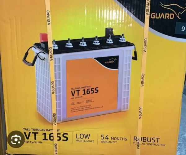 V-Guard VT165S 154AH Tall Tubular Inverter Battery ( Multicolour )