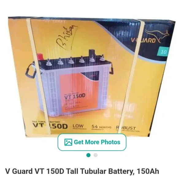 V-Guard VT150D 140AH Tall Tubular Inverter Battery ( Multicolour )