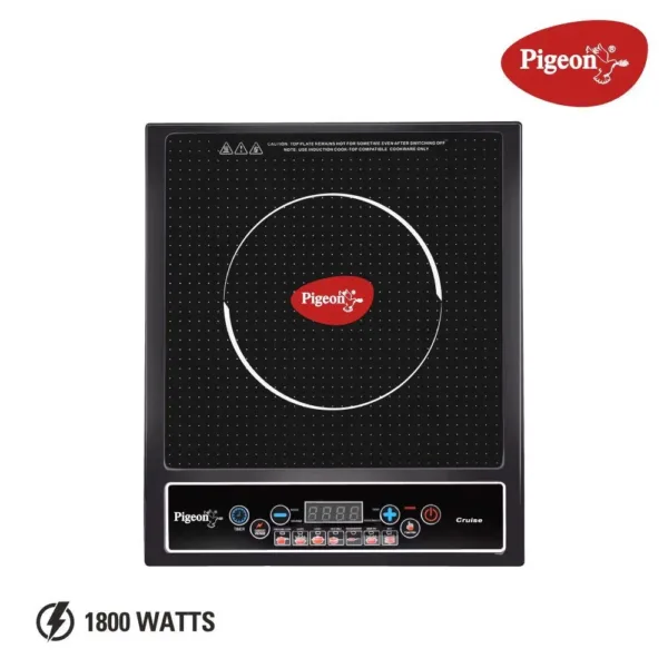 Pigeon Favourite IC 1800 watt Induction Cooktop With ( Black, Push Button) - Image 3