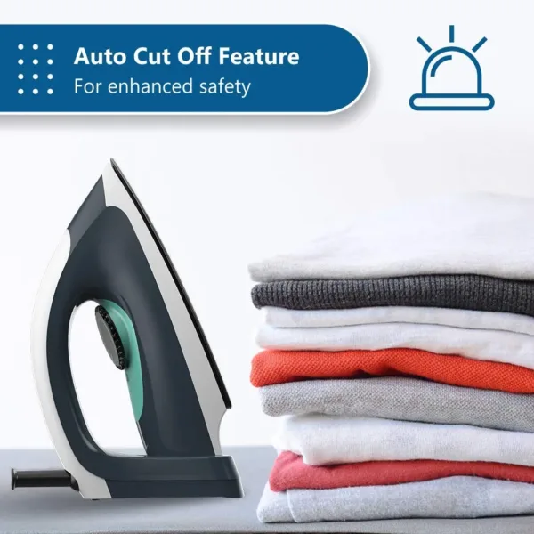 Crompton Desire 1100 Watts Premium Dry Iron with Cord Winder Facility and American Heritage Coating (White, Grey and Green) (ACGEI-DESIRE) - Image 2
