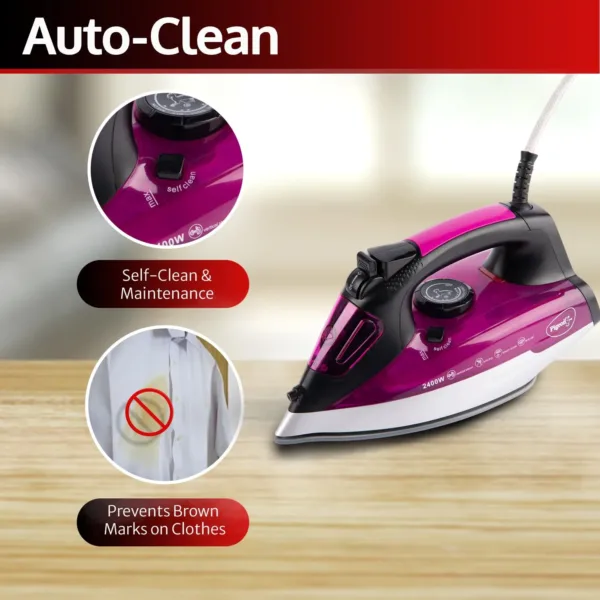 Pigeon by Stovekraft Satin Steam Iron 2400 Watts (Purple) - Image 3