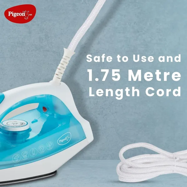 Pigeon by Stovekraft Steam Iron Velvet 1600 Watts with Spray (Blue) - Image 2