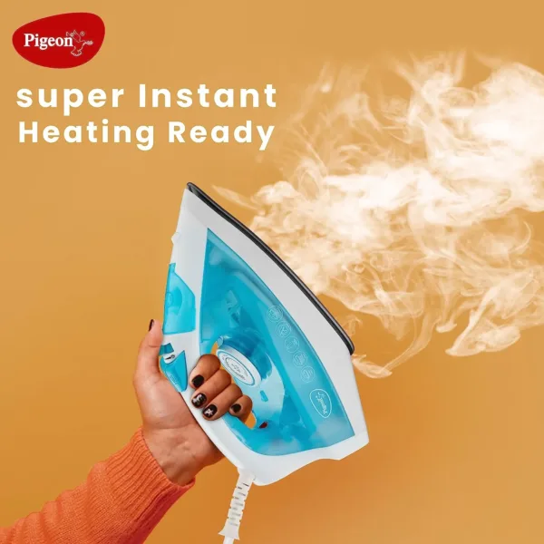 Pigeon by Stovekraft Steam Iron Velvet 1600 Watts with Spray (Blue) - Image 5